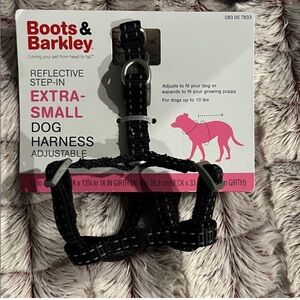 Boots & Barkley Black Reflective Dog Harness - SZ XS